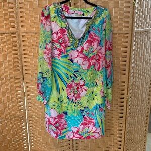 Lilly Pulitzer Long Sleeve Beaded Tunic